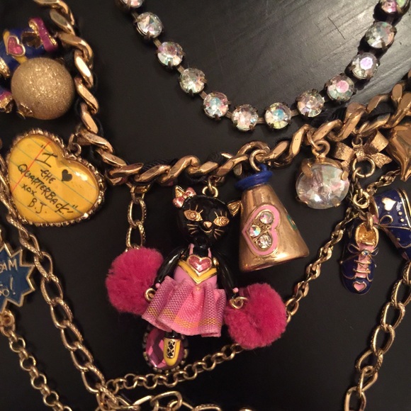 Betsey Johnson Jewelry - Betsy Johnson Football Cheerleading Themed Necklac